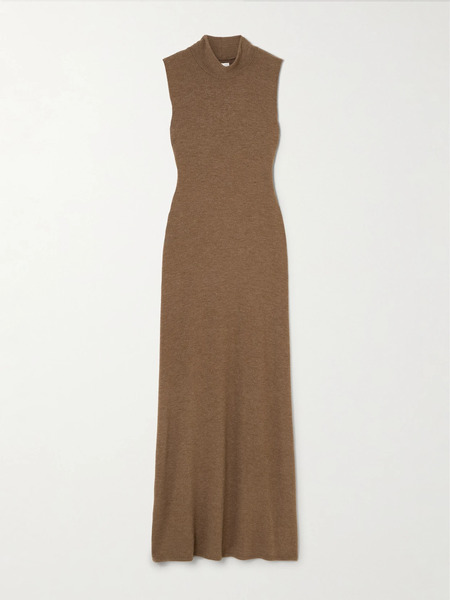  Leset Leset - Lauren Stretch-jersey Turtleneck Maxi Dress - Camel 