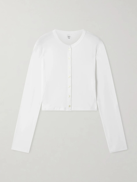  Leset Leset - Nando Ribbed Cotton-jersey Cardigan - White 