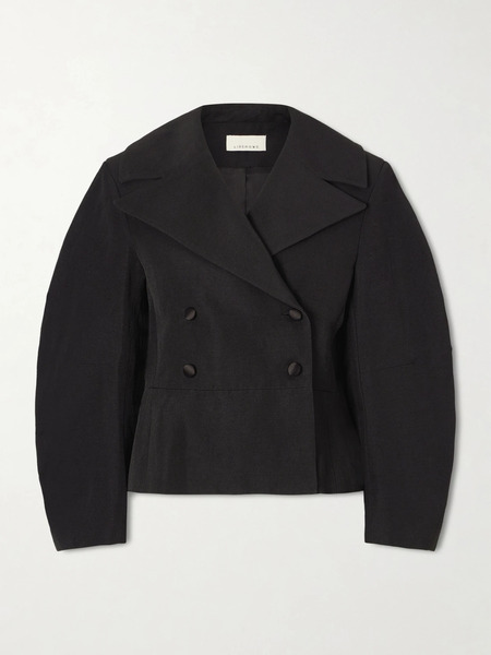  Liberowe Liberowe - Jiani Double-breasted Woven Blazer - Black 