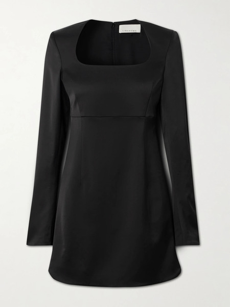  Liberowe Liberowe - Judy Duchesse-satin Mini Dress - Black 