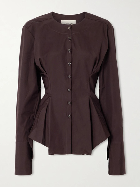 Liberowe Liberowe - Lavinia Cotton-poplin Peplum Blouse - X Small 