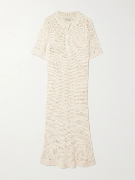  Liberowe Liberowe - Ollie Open-knit Maxi Dress - Ecru 