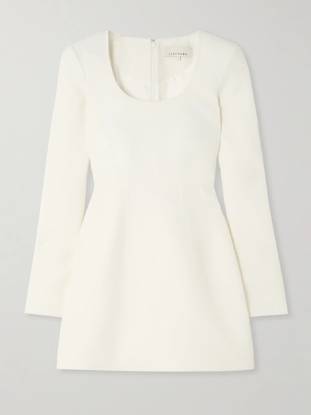  Liberowe Liberowe - + The Vanguard Amber Wool-crepe Mini Dress - White 