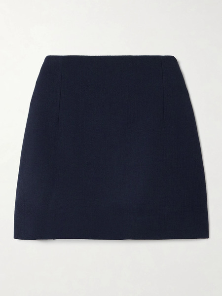  Liberowe Liberowe - + The Vanguard Vera Paneled Wool Mini Skirt - Navy 