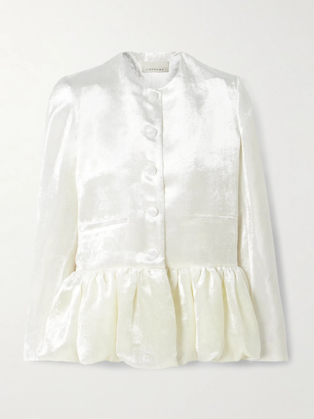  Liberowe Liberowe - Velvet Peplum Jacket - Ivory 