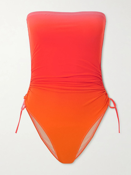  Lido Lido - Sessantadue Strapless Ruched Dégradé Swimsuit - Multi 