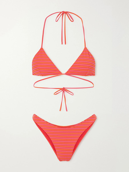  Lido Lido - Striped Triangle Bikini - Red 