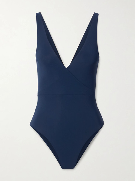  Lido Lido - Trentaquattro Wrap-effect Swimsuit - Navy 