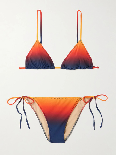  Lido Lido - Trentasei Dégradé Triangle Halterneck Bikini - Midnight Blue 