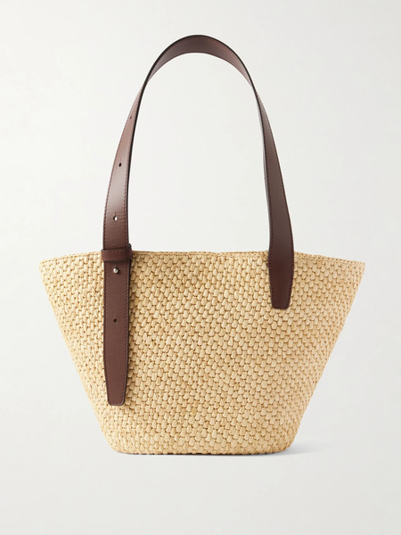  Lié Studio Lié Studio - The Bianca Small Leather-trimmed Raffia Tote - Sand 