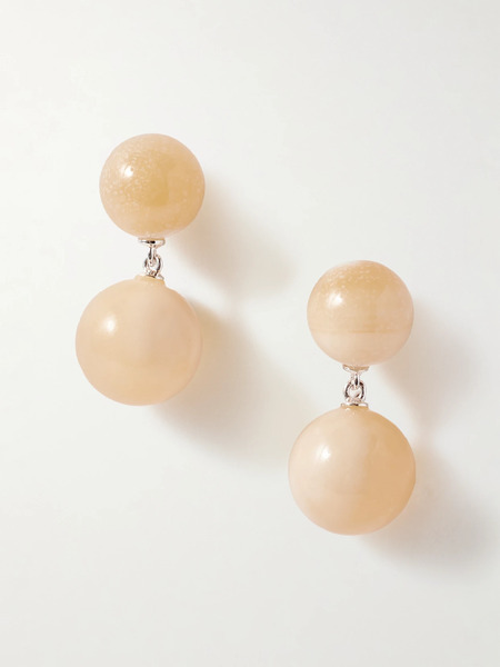  Lié Studio Lié Studio - The Hannah Silver Topaz Jade Earrings - Beige 