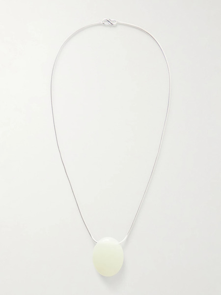  Lié Studio Lié Studio - The Julia Silver And Serpentine Necklace - One Size 