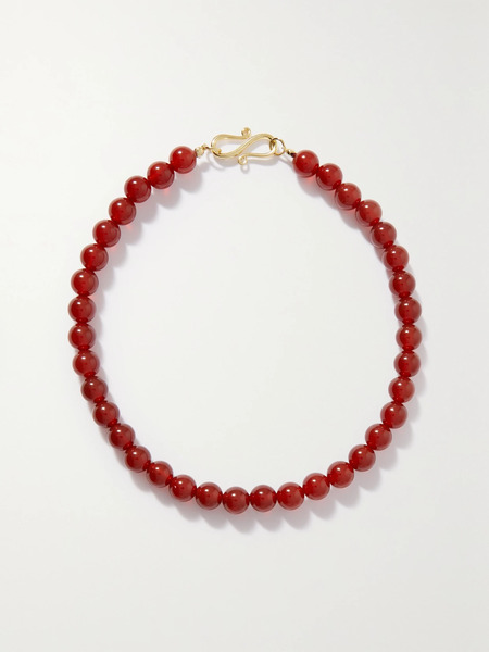  Lié Studio Lié Studio - The Rose Gold-plated Carnelian Necklace - Red 