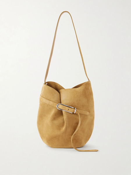  Liffner Liffner - Belted Suede Bucket Bag - Sand 