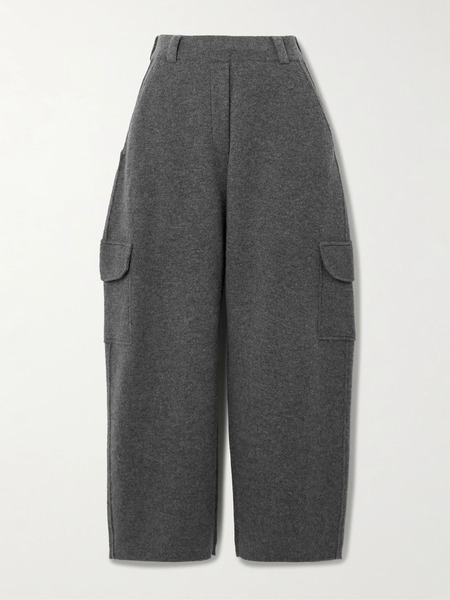  Lisa Yang Lisa Yang - Azaria Cashmere Barrel-leg Cargo Pants - Gray 