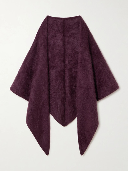  Lisa Yang Lisa Yang - Brushed-cashmere Bandana - Claret 