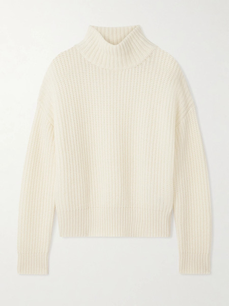  Lisa Yang Lisa Yang - Julina Ribbed Cashmere Turtleneck Sweater - Cream 
