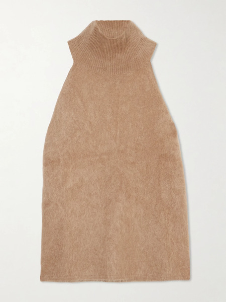  Lisa Yang Lisa Yang - Leya Brushed-cashmere Turtleneck Top - Brown 