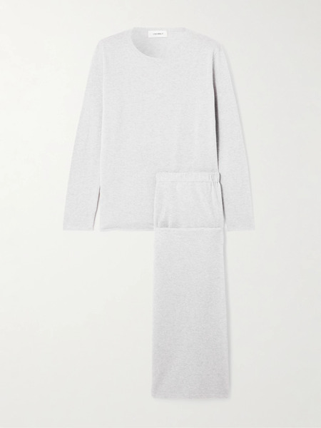  Lisa Yang Lisa Yang - Maurie And Alvi Cotton And Cashmere-blend Sweater And Pants Set - Light Gray 
