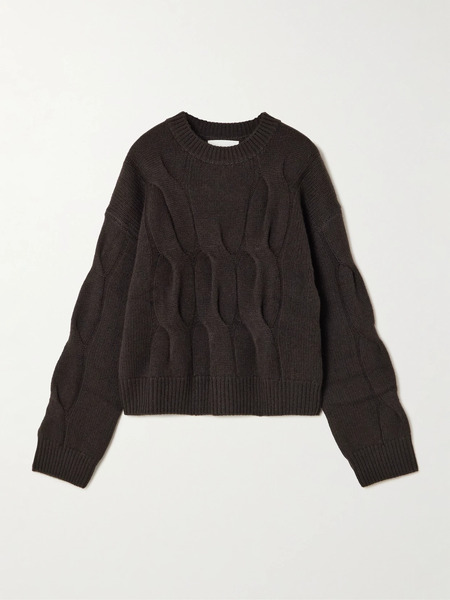  Lisa Yang Lisa Yang - Sammie Cable-knit Cashmere Sweater - Brown 