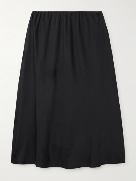  Lisa Yang Lisa Yang - Silk-blend Satin Midi Skirt - Black 