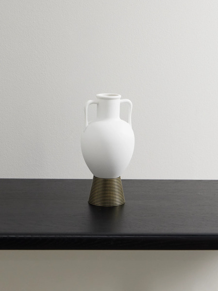  L'objet L'objet - Amphora Gold-tone And Porcelain Incense Holder - White 