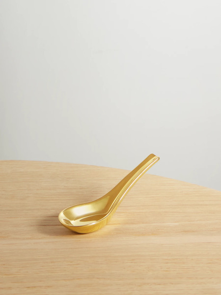  L'objet L'objet - Gold-plated Porcelain Spoon - One Size 