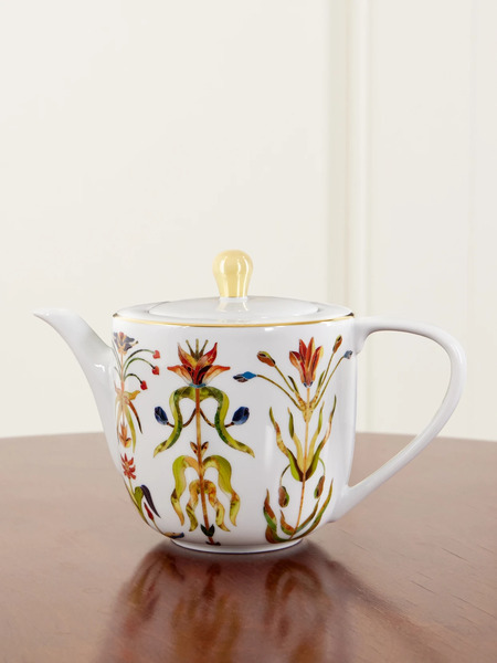  L'objet L'objet - Grand Tour Gold-plated Porcelain Teapot - White 