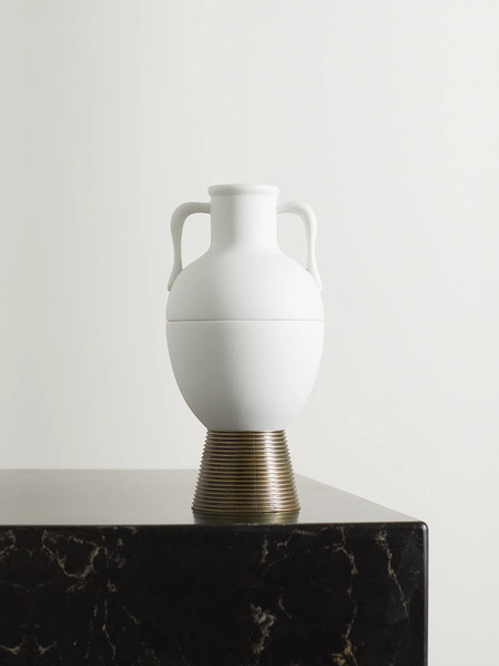  L'objet L'objet - Porcelain And Brass Incense Holder - White 