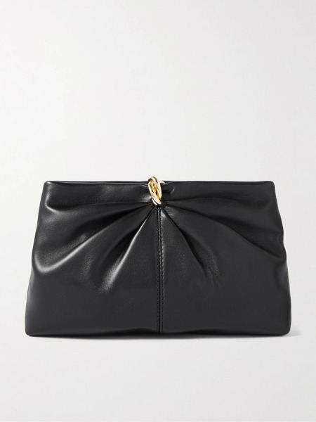  Loeffler Randall Loeffler Randall - Corrine Gathered Leather Shoulder Bag - Black 