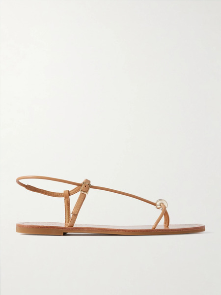  Loeffler Randall Loeffler Randall - Lara Embellished Leather Sandals - Camel 