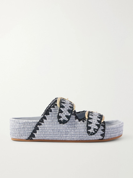  Loeffler Randall Loeffler Randall - Nico Raffia Sandals - Light Blue 