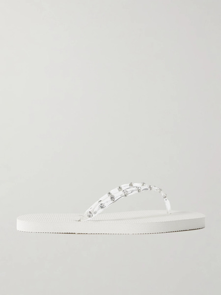  Loeffler Randall Loeffler Randall - Taryn Crystal-embellished Pvc Sandals - Off-white 