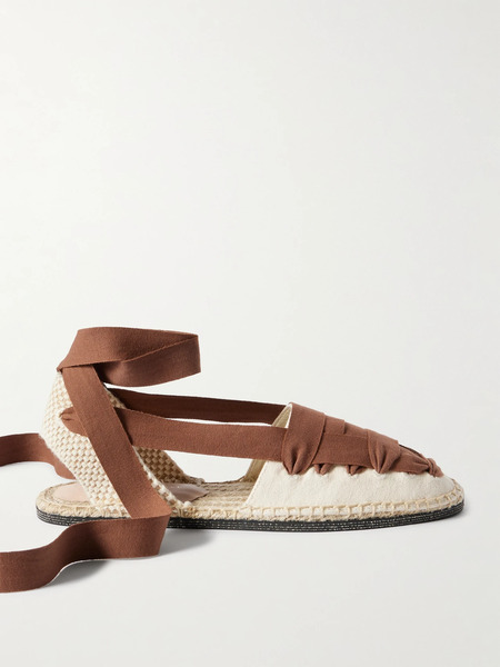  Loeffler Randall Loeffler Randall - Wilson Lace-up Canvas Espadrilles - Brown 