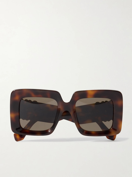  Loewe Loewe - Anagram Oversized Square-frame Tortoiseshell Acetate Sunglasses - Brown 