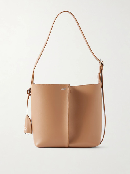 Loewe Loewe - Bilbao Medium Pleated Leather Shoulder Bag - Tan 