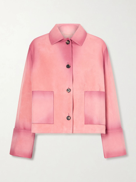  Loewe Loewe - Distressed Suede Jacket - Pink 