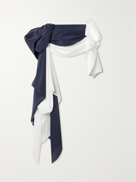  Loewe Loewe - Draped Silk Waist Belt - Navy 