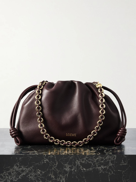 Loewe Loewe - Flamenco Leather Clutch - Burgundy 