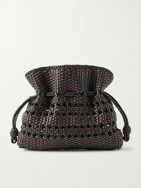  Loewe Loewe - Flamenco Medium Woven Leather Clutch - Black 