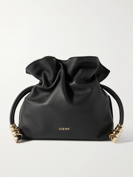  Loewe Loewe - Flamenco Mini Embellished Leather Clutch - Black 