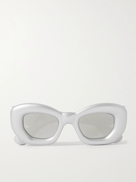  Loewe Loewe - Inflated Oversized D-frame Acetate Sunglasses - Silver 