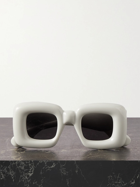  Loewe Loewe - Inflated Oversized Square-frame Acetate Sunglasses - White 