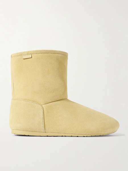  Loewe Loewe - Lago Shearling-lined Suede Ankle Boots - Neutral 