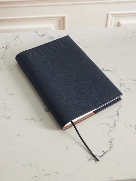  Loewe Loewe - Logo-embossed Leather Notebook - Navy 