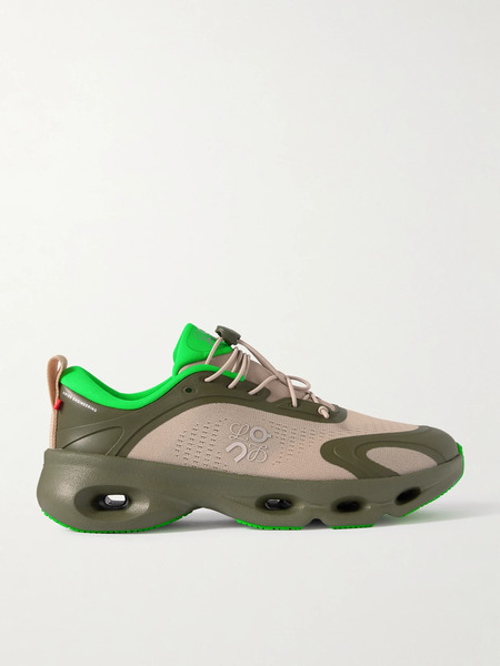  Loewe Loewe - + On Cloud Rubber-trimmed Recycled-mesh Sneakers - Army Green 