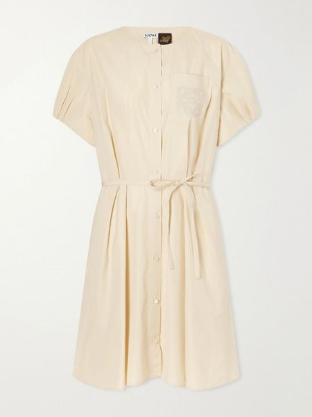  Loewe Loewe - + Paula's Ibiza Anagram Cotton-poplin Mini Dress - Beige 