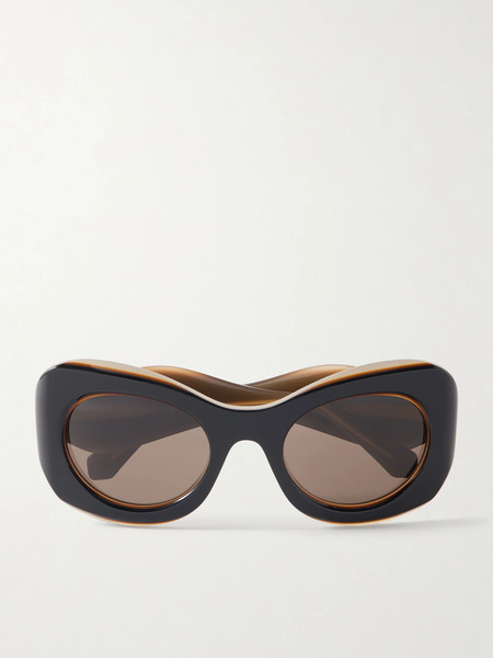  Loewe Loewe - + Paula's Ibiza D-frame Acetate Sunglasses - Black 