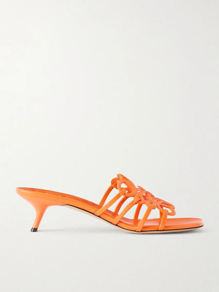  Loewe Loewe - + Paula's Ibiza 45 Petal Anagram Leather Sandals - Bright Orange 