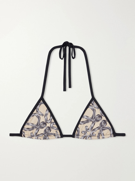  Loewe Loewe - + Paula's Ibiza Printed Bikini Top - Beige 
